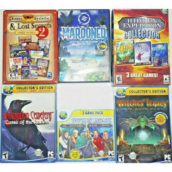Y2k Lot 19 BigFish Encore Hidden Object Murder Mystery Adventure PC Games CD-ROM - Picture 10 of 10